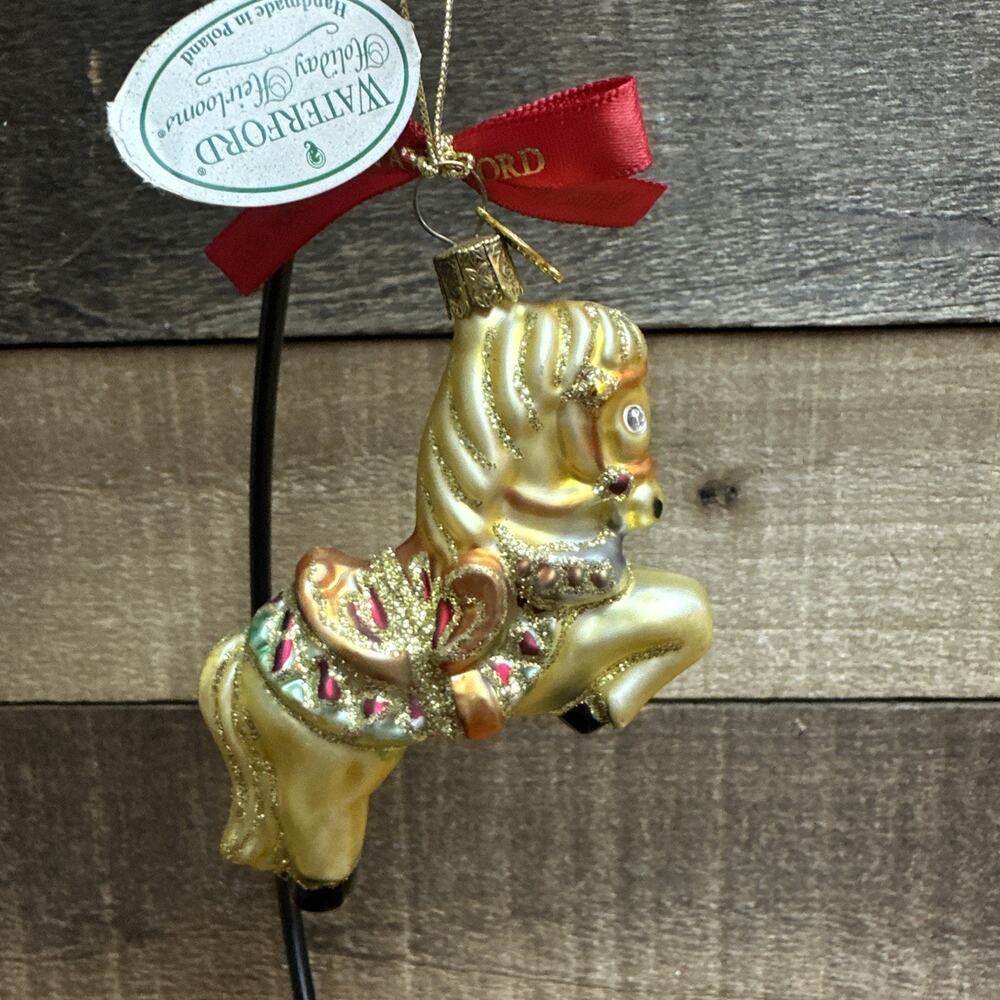 Waterford Holiday Heirloom Carousel Horse Christmas Ornament In Box